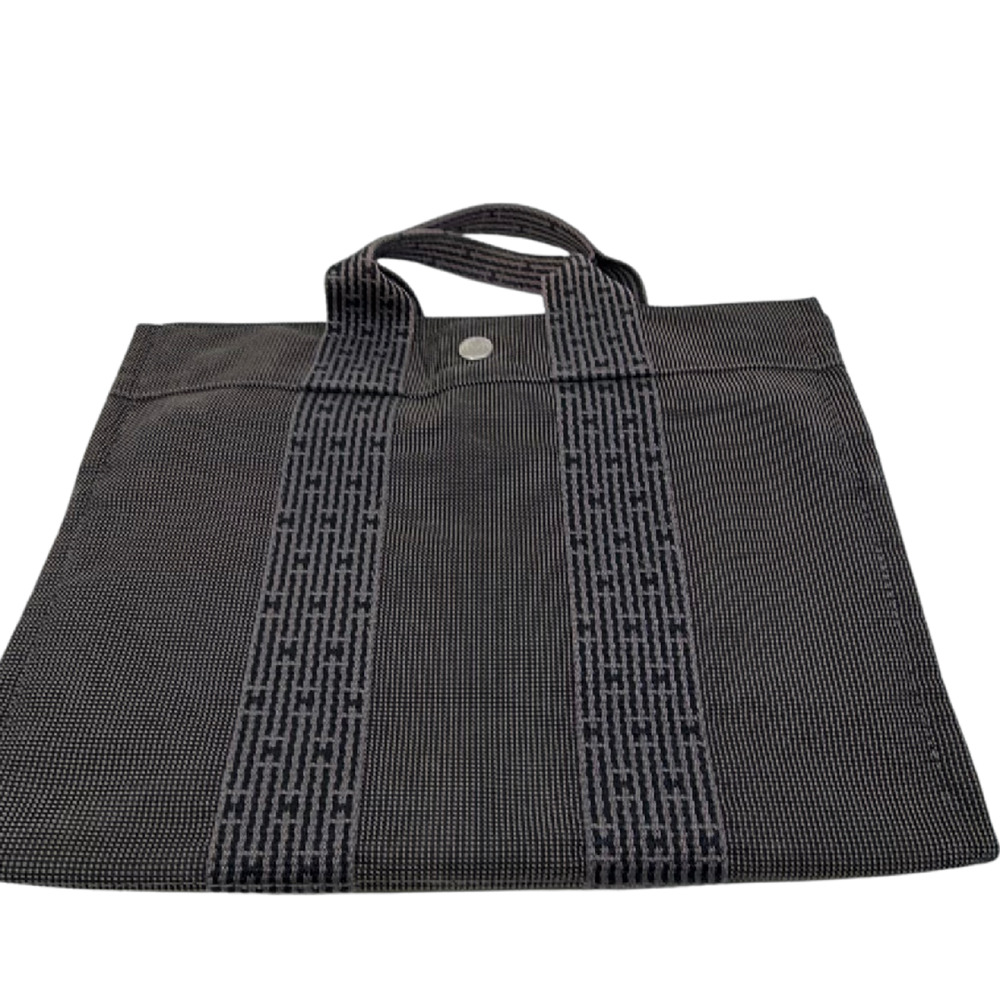Hermès Fourre Tout Cabas Black Canvas Tote Bag